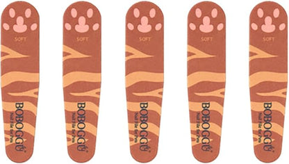Pet Nail Files Grinder Trim Doublesided Hard and Soft Nail File for Pets Dog Cat Parrot (D 5 Pieces), Orange