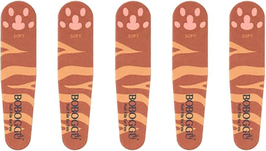 Pet Nail Files Grinder Trim Doublesided Hard and Soft Nail File for Pets Dog Cat Parrot (D 5 Pieces), Orange