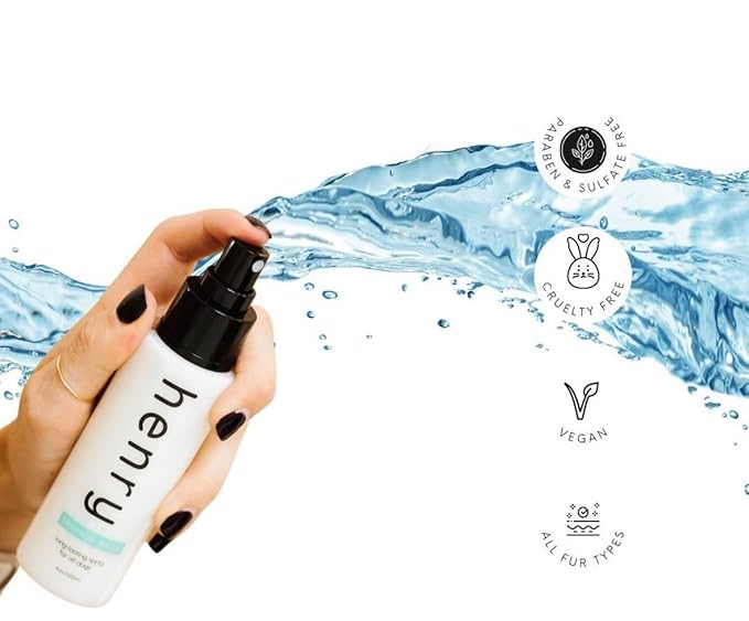 Henry Clean Premium Grooming Dog Cologne and Perfume Deodorizing Spray for Pets, Candy Coat Scent (Cotton Candy)