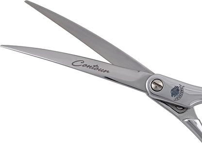 6.25” Contour Curved Shear Pet Dog Grooming Scissors, Patent Grip Design, Easy Adjust, Japanese 440C Tempered Steel, Lightweight, Professional Dog Scissors For Dog Grooming