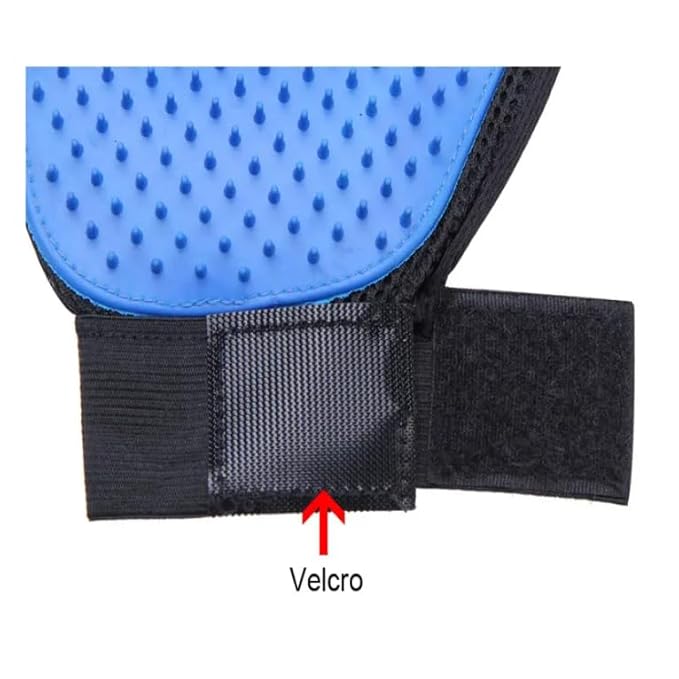 | Pet Grooming | Gentle | Efficient Hair Fur Removal | Bath | Pet Glove Brush (Blue - Right Hand Only)