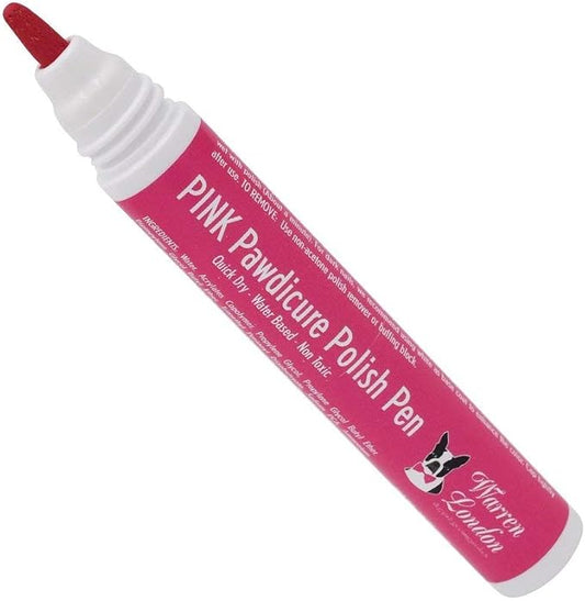 Warren London Pawdicure Dog Nail Polish Pens | Made in USA | Quick Dry, Low Odor, Non-Toxic Dog Accessories | Ideal for Dog Birthday, Dog Costume | Dries in Under 1 Minute | 13 Colors | Pink