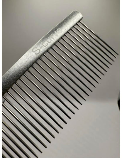 S-Curved Dog Grooming Comb, Dog Combs for Grooming Matting, Doodle Brush, Dematting Comb for Dogs, Dog Grooming Tools, Pet Comb, Metal Dog Grooming Comb, Dog Detangler Brush, Dog Dematting