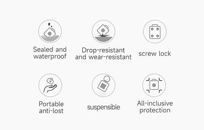 IP68 Waterproof Airtag Case for Dog Collar [1 Pack] Airtag Dog Collar Holder Hard TPU Full Protection Airtag Holder with Removable Handle Cat Dog GPS Tracker Anti Loss air tag Cover（Red）