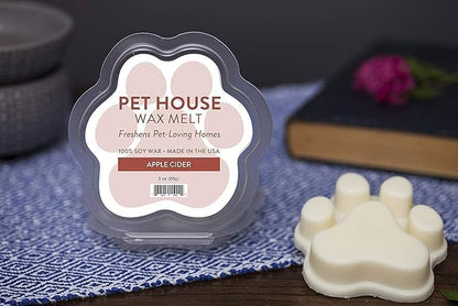 One Fur All Pet House Wax Melts - Vanilla Sandalwood/Vanilla Creme Brulee Pack of 2 - Odor Eliminating, Long-Lasting Scented Wax Melts - Natural, Pet-Friendly