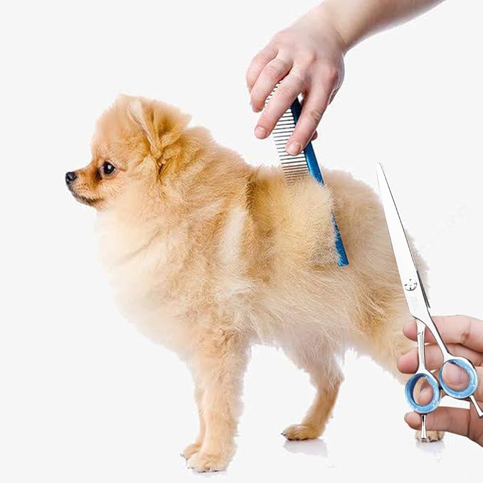 16 PCS Soft Silicone Scissors Finger Rings Dog Grooming Pet Shears Ring Thumb Inserts Finger Protector Ring Scissor Accessories for Barber Dog Hair Cutting Scissors (8 Colors)