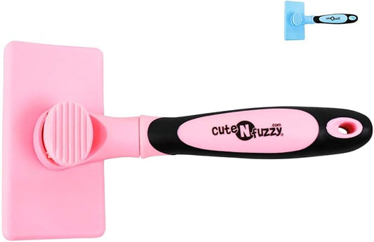 Self Cleaning Pet Slicker Brush, Pink, Large