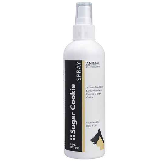 Pet Deodorizing Body Spray - Sweet Sugar Cookie Scent - Mild Long-Lasting Dog Body Spray and Cat Cologne - Formulated for Smelly Dogs and Cats - 8 Fluid Ounces