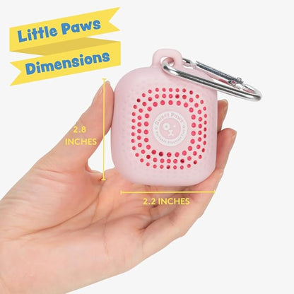 Sweet Paws Portable Dog Paw Towel, Lightweight & Super Absorbent Microfiber, Clips onto Leash, Quick Drying Towel for Dogs Paws with Silicone Case, Dry Dog’s Paws on The Go - Small - Rosy Glow