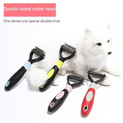 Pet Knotting Comb Dog Cleaning Shedding Knot Comb Quick Knot Removal Floating Hair Pet Supplies (Yellow-black)