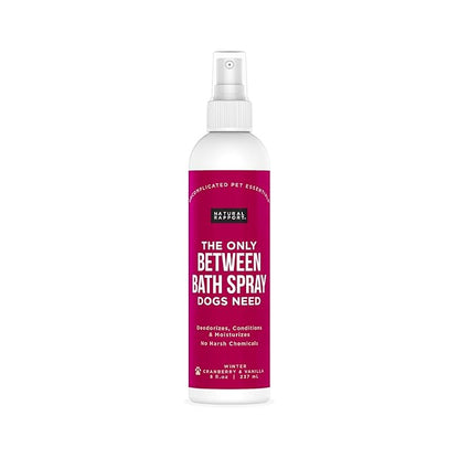 Natural Rapport Dog Cologne Spray Cranberry & Vanilla Scent - The Only Between Bath Spray Dogs Need - Convenient, Dog Deodorant Spray and Pet Urine Odor Eliminator Perfume (8 fl oz.)
