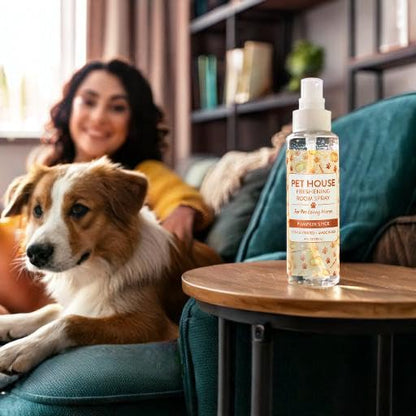 One Fur All Pet House Freshening Room Spray - Pumpkin Spice - Concentrated Air Freshener - Non-Toxic & Pet-Friendly Air Freshener - Pet Odor Eliminator Room Spray