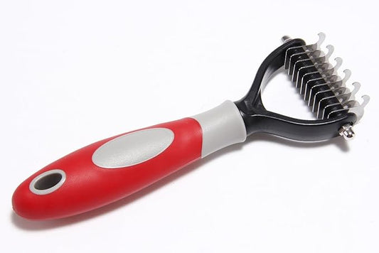 Pet Knotting Comb Dog Cleaning Shedding Knot Comb Quick Knot Removal Floating Hair Pet Supplies (Red-black)