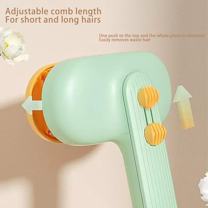 Self Cleaning Slicker Brush,Pet Grooming Brushes For Long Short Haired Dogs Cats, Removes Loose Undercoat & Tangled Hair And Shedding Hair Fur, For All Kind Of Animals (green)