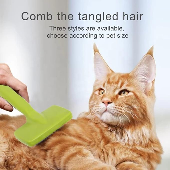 Slicker Brush for Pets. Dogs and Cats. Grooming Tool For Loose and Tangled Fur or Hair . Long Pins Long Hair Grooming Brush (Medium)
