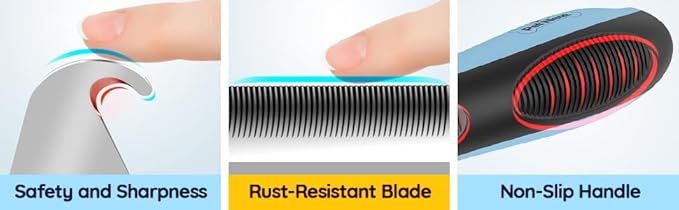 Pet Grooming Brush for Dogs, Cats and Small Animals, Removes Tangles and Knots, Leaves Hair Smooth, Blue