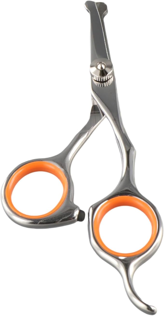 Leadigol Pet Grooming Scissors Stainless Steel Professional Dog Hair Scissors Portable Round Head Round Head Pet Hair Scissors Cleaning