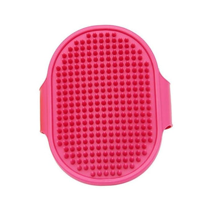 4 Pcs Dog Bath Brush, Pet Bath Comb Brush Soothing Massage Rubber Comb 4pcs with Adjustable Ring Handle for Long Short Haired Dogs and Cats (blue rose green black), Pink,Green,Blue,Black