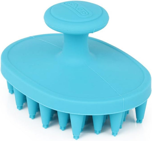 Dexas BrushBuster Silicone Dog Grooming Brush, Blue