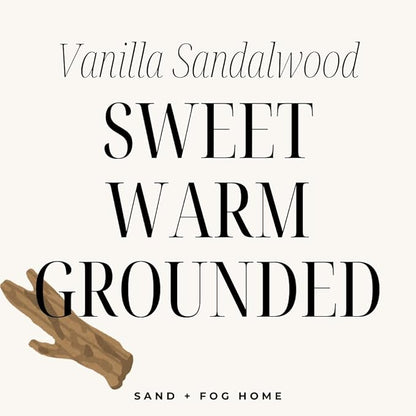 Sand + Paws Scented Candle - Vanilla Sandalwood –Luxurious Air Freshening Jar Candles Neutralize pet Odors and Enhance Home décor – 100% Cotton Lead-Free Wicks - 12 oz