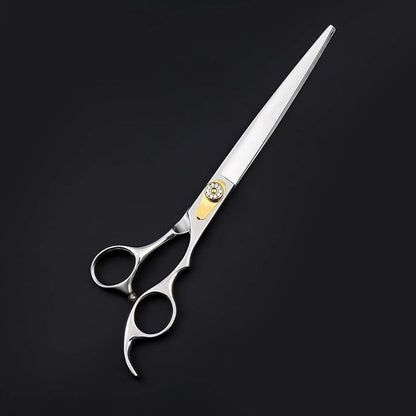 Professional Razor Edge Series - 8.0" Japan 440C Silver Personality Design Pet Grooming Cutting Scissors - Dog Big Chunker Shears