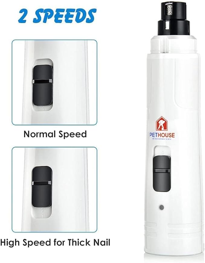 Pet Nail Grinder, Pet Nail Clipper and Trimmer for Dogs and Cats - for Small, Medium, and Large Breeds, Trimmers, File for Proper Toenail Care - Quiet and Efficient Grooming, Clippers for Nails