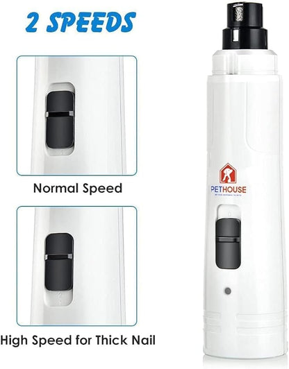 Pet Nail Grinder, Pet Nail Clipper and Trimmer for Dogs and Cats - for Small, Medium, and Large Breeds, Trimmers, File for Proper Toenail Care - Quiet and Efficient Grooming, Clippers for Nails