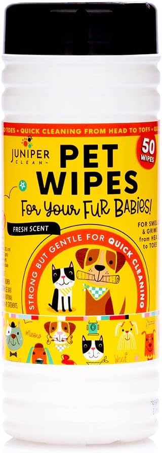Pet Wipes for Pets Cleansing, Wipes for Dogs & Puppies-Mild & Soothing Dog Grooming Wipes, Safe to Use from Head to Toes, Strong but Gentle for Quick Cleaning, 50 Count (Pack of 4)