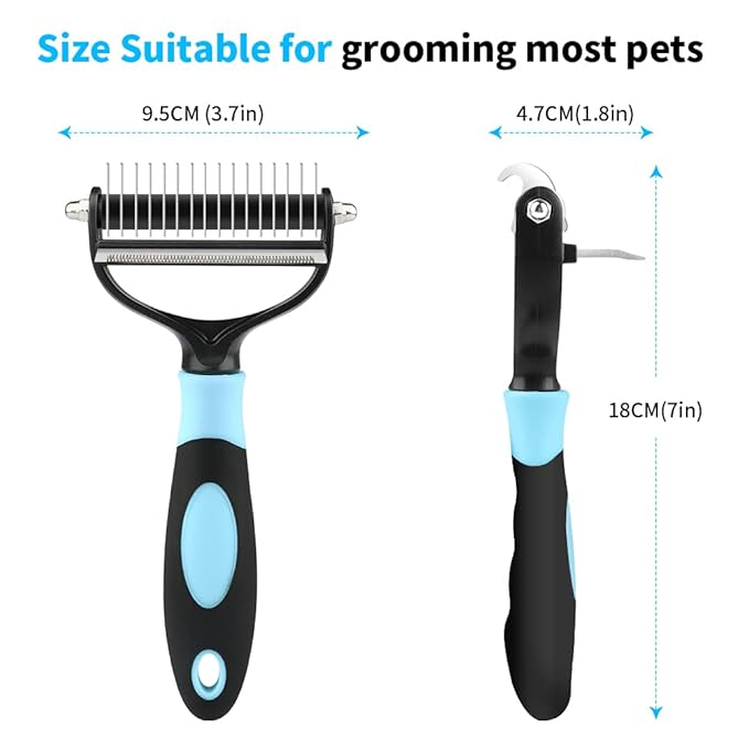 Dog Comb Pet Hair Brush Grooming 2 Sided Pet Grooming Brush