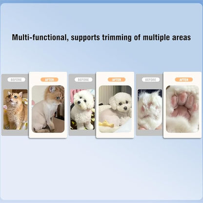 Grooming Kit and Paw Trimmer for Cat Dog 2 in 1 Cordless Hair Clippers for Matted Hair Cats Dogs Quiet Shaver for Thick Hair Pets Horse Animals