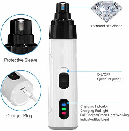 Silent Grind Pro for Dogs, SilentGrind Pro, Silent Grind Pro Dog Nail Trimmer, New Electric Dog Nail Clippers for Dog Nail Grinders Rechargeable, Pet Poochie Nail Grinder, Pet Paws Grooming Tool (1PC)