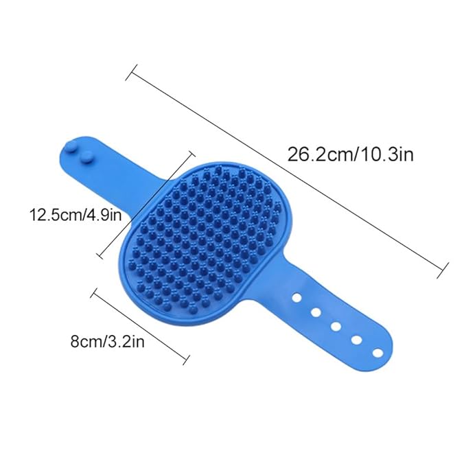Silicone Pet Bath Brush Set, 2 Pieces, Massage Brush for Dogs and Cats