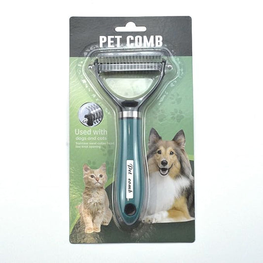 Pet Grooming Brush for Dogs and Cats (green)