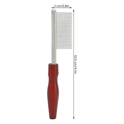 Pet Teeth Comb, Fine Tooth Spacing Detangling Open Knots Loose Hair Rounded Ends Teeth Dog Grooming Comb for Cats Dogs Pets