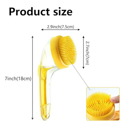 Pet Bath Brush, Dog Bath Brush, Dog Bath Supplies, Cat Grooming Supplies, Dog Grooming Supplies, Shampoo Dispenses Designed Pet Bath Massage Brush