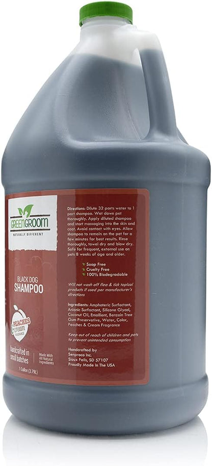 Black Dog Shampoo, Gallon | Coconut Oil and Protein, Natural Ingredients, Restores The Coat's Dark Shade, Softens and Hydrates