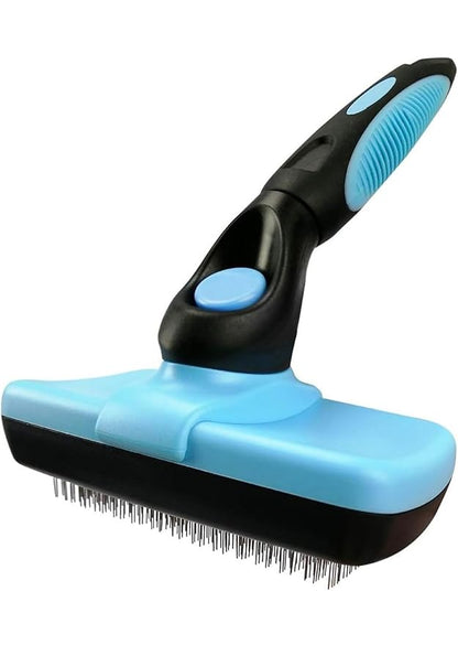 Self Cleaning Slicker Brush for Dogs, Cats and Small Pets. Gently Pet Hair Remover. One Click Cleaning Function.Reduces Shedding Dog Grooming Acceosries for Small Medium And Large Dogs.