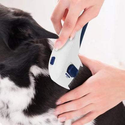 Gelek Electric Pet Combs, Dog/Cat Comb, Cat Hair Brush, Suitable for Long and Short Hair, White