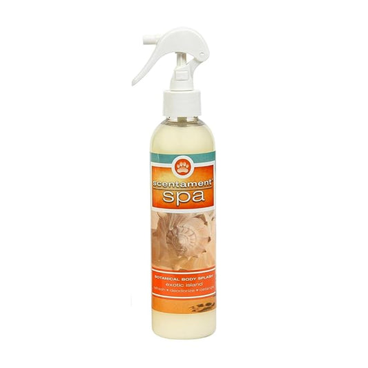 Best Shot Scentament Spa Botanical Body Splash, Detangler Spray, Hypoallergenic Body Spray for Pets, Cat and Dog Cologne Spray, Exotic Island, 8 Oz.