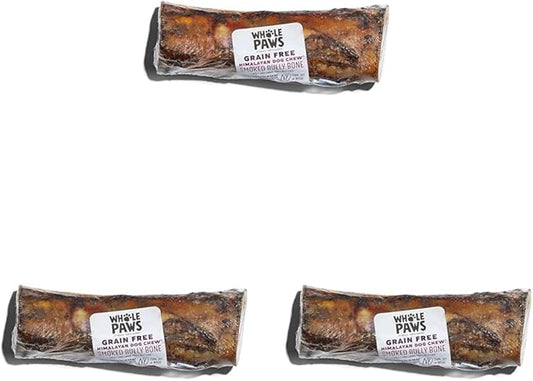Whole Paws, Smoked Beef Bone with Bully Stick & Himalayan Cheese, Large (for Dogs 60 lbs & Under), 10 Ounce (Pack of 3)