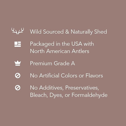Amazon Brand – Wag Split Elk Antler, Naturally Shed, Small (Best for Dogs Under 15 lbs) (Pack of 4)