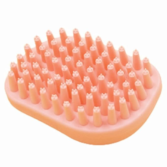 Soft Silicone Bristles Massage Grooming Brush for Dogs and Cats Soft Pet Shampoo Brush for Shedding Hair Pet Bathing Tool (Pink)