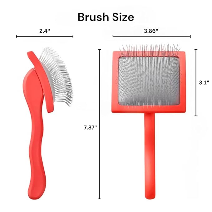 Professional Large Slicker Brush for Dogs (Goldendoodles, Labradoodles, Poodles, Golden Retrievers and more) Pet Grooming Brush with Long Stainless steel Pins for Dematting