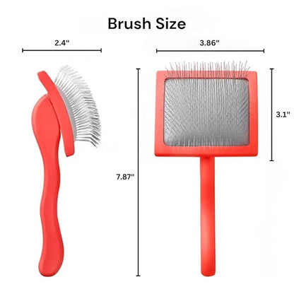 Professional Large Slicker Brush for Dogs (Goldendoodles, Labradoodles, Poodles, Golden Retrievers and more) Pet Grooming Brush with Long Stainless steel Pins for Dematting