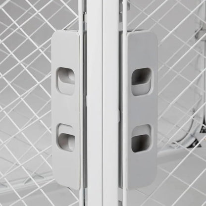 DIGGS Evolv Dog Crate - Slim, Durable Dog Kennel with Removable Ceiling Panel and Modular Design - Safe, Stylish, and Convenient (Ash, Extra Large)