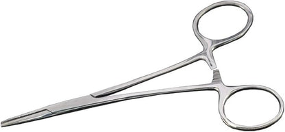 Professional Stainless Steel Pets Dogs Cats Hemostat Forceps Scissors Ear Hair Clamp Pulling Shears Plier Pet Dog Trimmer Accessories Straight Silver