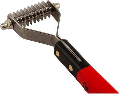 Ryan's Pet Supplies Paw Brothers 10 Blade Medium Dematting Undercoat Rake for Dogs and Cats, Professional Grade, Dog Shedding Brush, Stainless Steel Blades, Rounded Gentle Teeth
