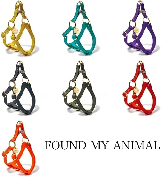 FOUND MY ANIMAL - The Original Prismatic Cotton Cat & Dog Harness (Large) - Hand Dyed & Crafted Dog Harness - Adjustable, Pet Harness with Solid Brass Rings