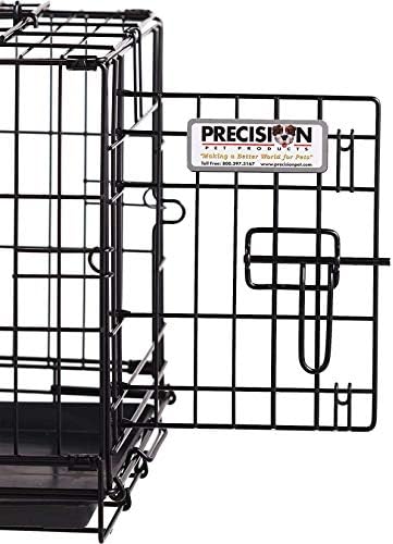 Precision Pet Products Two Door Great Crate Wire Dog Crate, 30 Inch, For Pets 30-50 Lbs, With 5-Point Locking System