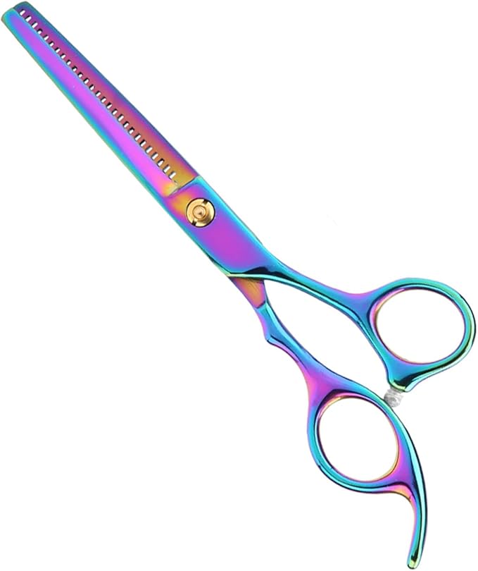 Dog Grooming Scissors Pet Hair Trimmer Thinning Cu,Azz Scilab Dog ScissorsProfessional Pet Dog Hair Cutting Scissors Grooming Hairdressing Shear Blue Thinning Shear(Colored scissors)
